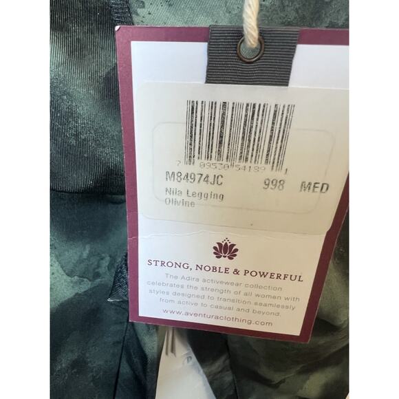 Adira Collection NWT Women Nila Leggings Activewear Sierra Nevadas Color Olive - Picture 3 of 5